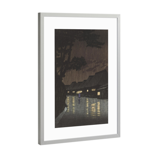 Poster mit Rahmen Silber "Rain at Maekawa" artboxONE - Natur,Reise,Städte / Tokio