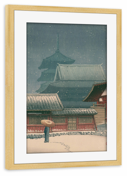 Poster mit Rahmen kiefer "Tenno-ji" artboxONE - Natur,Reise,Menschen,Städte / Tokio