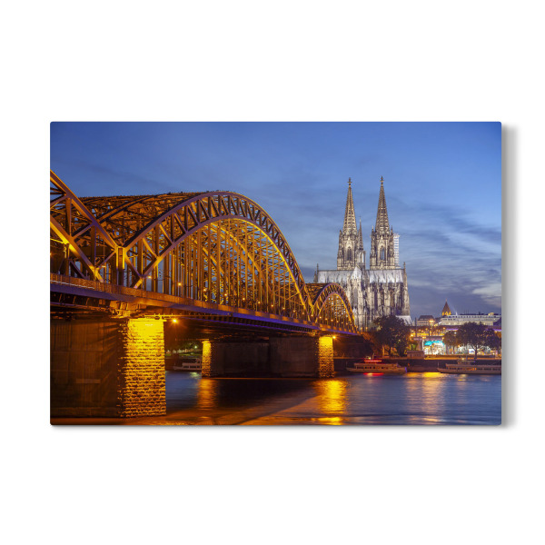 Galerie-Print "Kölner Dom - Nacht" 75x50 cm artboxONE