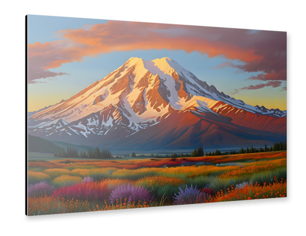 Alu-Dibond "Purpurrote Wolken über dem Tal" 30x20 cm artboxONE