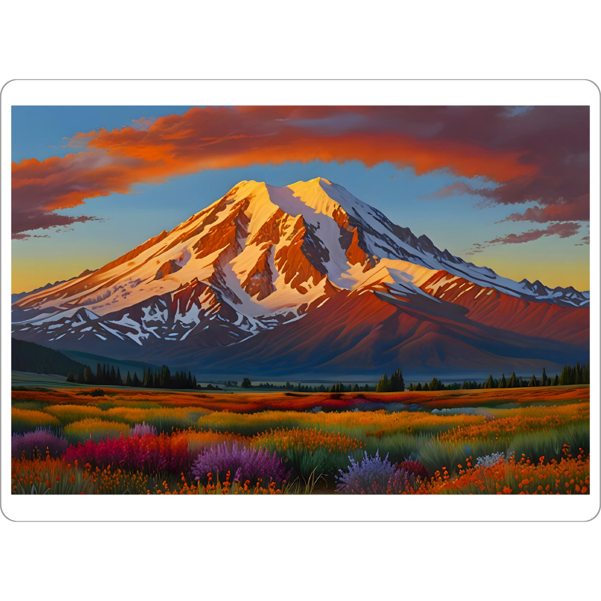 Tischset "Purpurrote Wolken über dem Tal" artboxONE - Natur,Reise