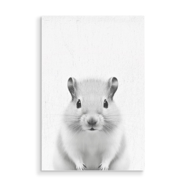 Holzbild "Nico Niedlicher Hamster" artboxONE - Natur,Tiere,Lustig