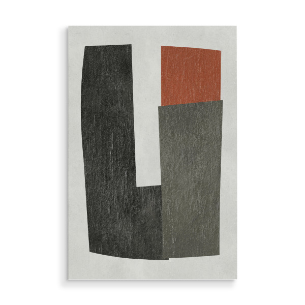 Holzbild "Schwarzer Block A" artboxONE - Abstrakt,Architektur,Geometrie,Fashion