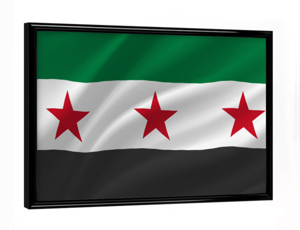 Poster mit schwarzem Rahmen "Syrian Flag" artboxONE - Reise,Reise / Asien,Reise / Länder