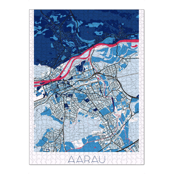 Puzzle Ravensburger "City Plan Aarau" artboxONE - Städte / Weitere,Kartografie