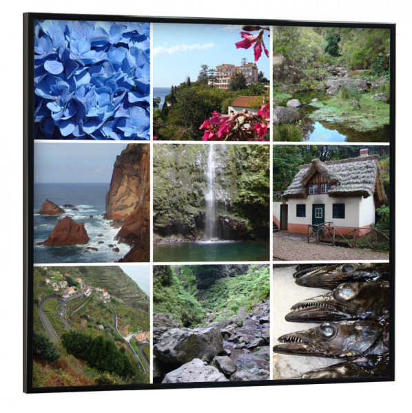 Poster mit schwarzem Rahmen 30x30 cm "Madeira Collage" artboxONE - Natur,Reise,Reise / Strand und Meer,Reise / Länder