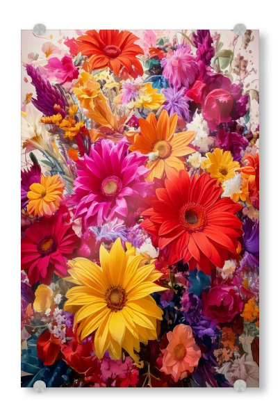 Acrylglasbild "Großer Blumenstrauß" artboxONE - Floral