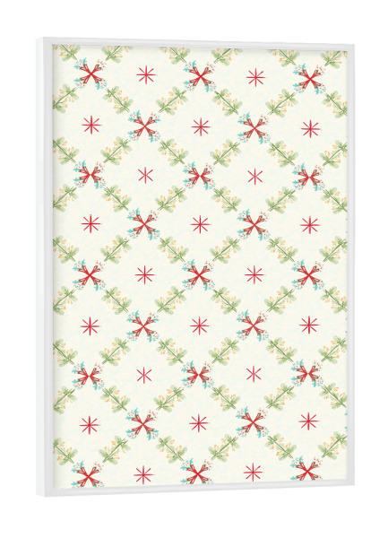 Poster mit weißem Rahmen "Pastellgartentanz" artboxONE - Floral,Abstrakt