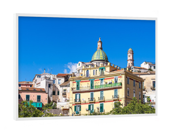 Poster mit weißem Rahmen "Häuser in Vietri sul Mare" artboxONE - Städte,Natur,Reise,Architektur,Reise / Länder