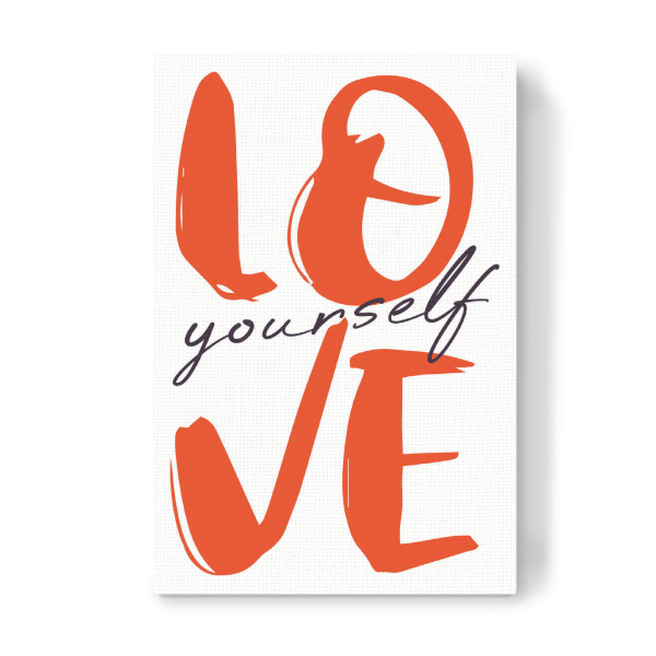 Leinwandbild "Liebe dich selbst - rot" artboxONE - Typografie,Liebe