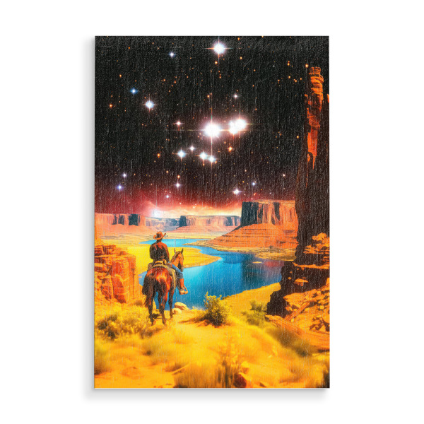 Holzbild "Die kosmische Grenze" artboxONE - Natur,Reise,Für Kinder,Galaxy