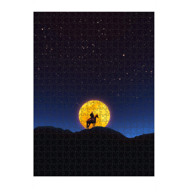 Puzzle Ravensburger "Der Reiter und der Mond" artboxONE - Natur,Reise,Männer,Galaxy