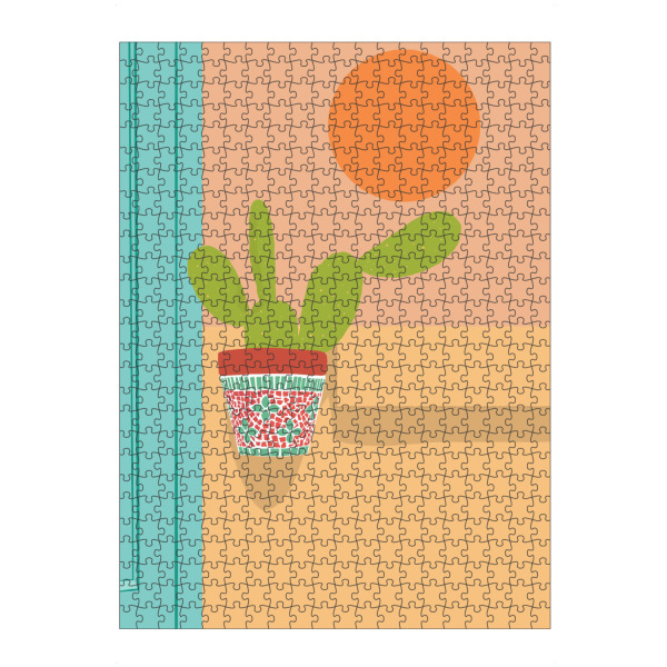 Puzzle Ravensburger "Boho Kaktus Opuntia Illustration" artboxONE - Natur,Reise