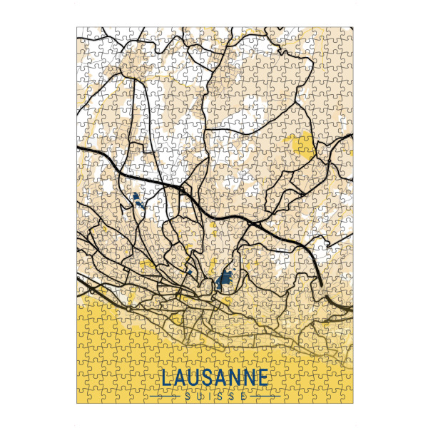 Puzzle Ravensburger "City von Lausanne" artboxONE - Städte / Weitere,Kartografie