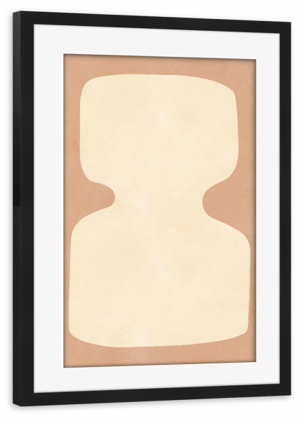Poster mit Rahmen schwarz "Stammeskörper D" artboxONE - Abstrakt,Geometrie,Fashion