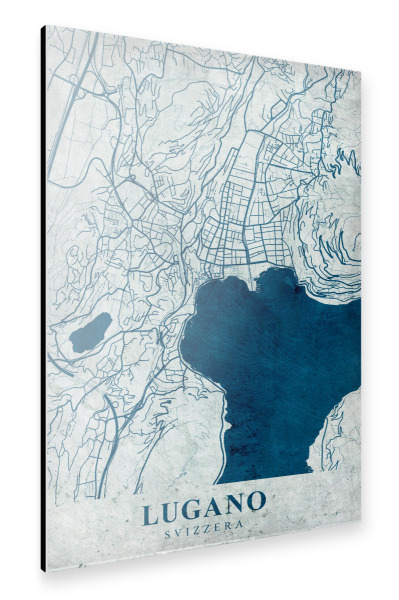 Alu-Dibond "Lugano Vintage" 75x50 cm artboxONE