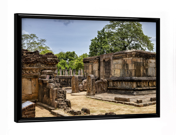 Poster mit schwarzem Rahmen "Die Tempel von Polonnaruwa" artboxONE - Architektur,Reise / Asien