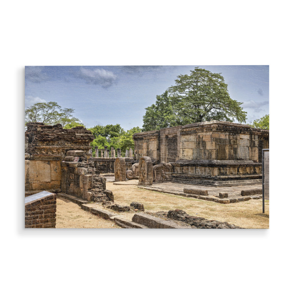 Holzbild "Die Tempel von Polonnaruwa" artboxONE - Architektur,Reise / Asien - Sri lanka,Tempel,Polonnaruwa,Buddha,Buddhismus,Ruine,Tempelruinen