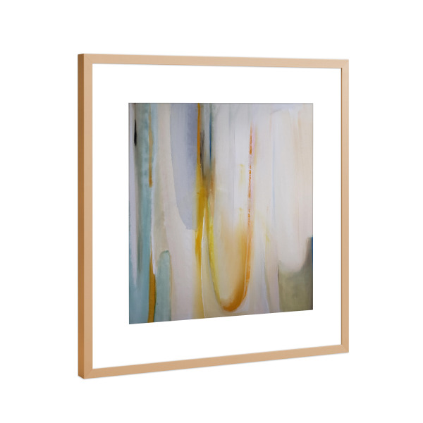 Poster mit Rahmen Kupfer "Pulsieren _C" artboxONE - Geometrie - Aquarell,Malerei,Abstrakt,Geometrisch