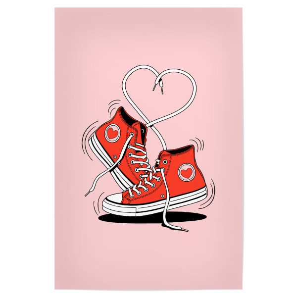 Poster 30x20 cm "Self Love Sneakers Valentine" artboxONE - Liebe,Sport