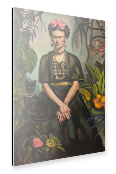 Alu-Dibond "Frida's Florale Katzen Liebe" 30x20 cm artboxONE