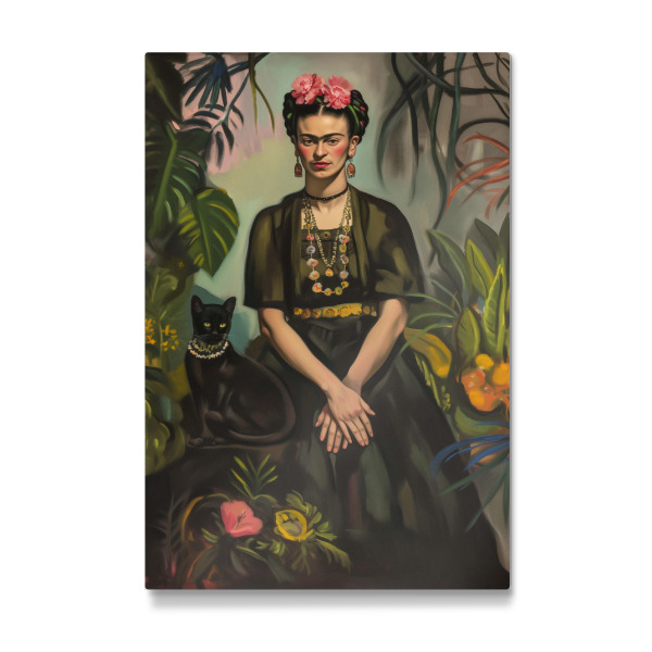 Galerie-Print "Frida's Florale Katzen Liebe" 75x50 cm artboxONE