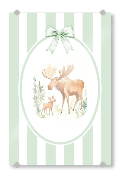 Acrylglasbild "Elch und Kalb" artboxONE - Für Kinder,Tiere,Für Mama