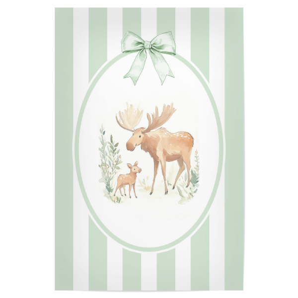 Poster 30x20 cm "Elch und Kalb" artboxONE - Für Kinder,Tiere,Für Mama