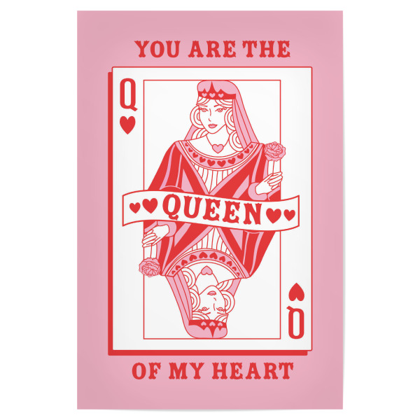 Poster 30x20 cm "Königin meines Herzens, Valentin" artboxONE - Abstrakt,Liebe