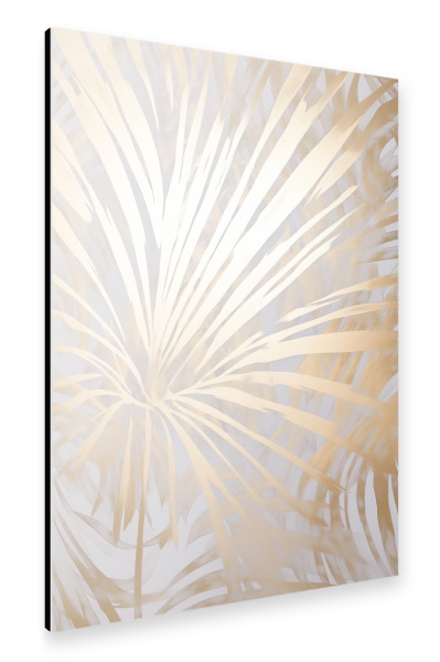 Alu-Dibond "Goldene Palmen Kunst" 75x50 cm artboxONE