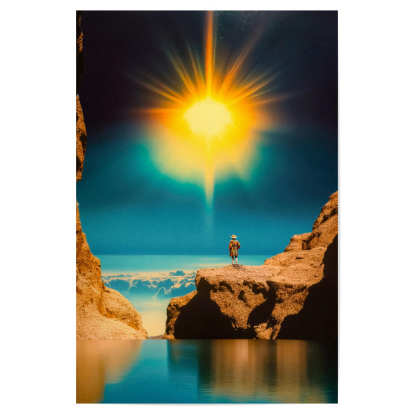 Poster 30x20 cm "Voyager am Rande des Lichts" artboxONE - Natur,Abstrakt,Galaxy