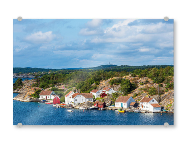 Acrylglasbild "Brekkestø auf Justøya" artboxONE - Natur,Reise,Architektur,Reise / Strand und Meer,Reise / Länder