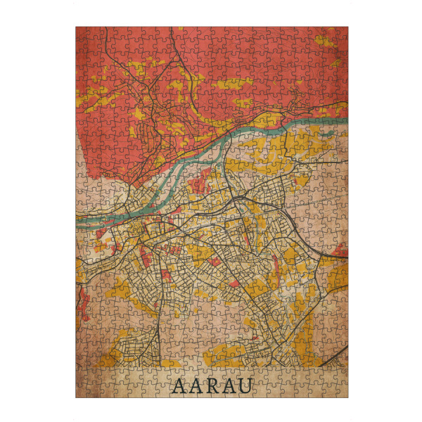 Puzzle Ravensburger "Retro City Aarau" artboxONE - Städte / Weitere,Kartografie