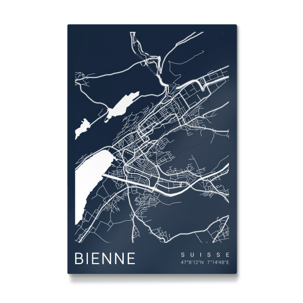 Galerie-Print "Bienne Citymap" 75x50 cm artboxONE