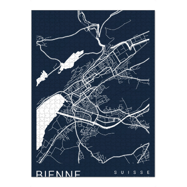 Puzzle Ravensburger "Bienne Citymap" artboxONE - Städte / Weitere,Kartografie