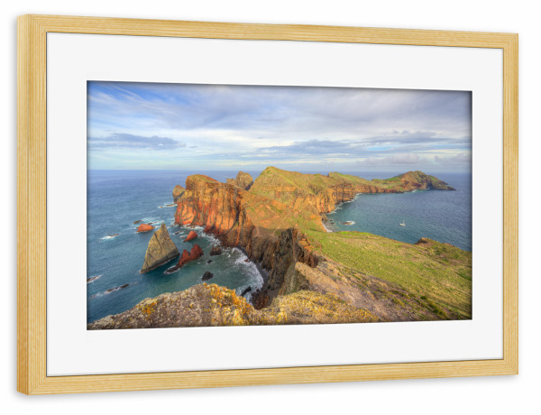 Poster mit Rahmen kiefer "Ponta de São Lourenço Madeira" artboxONE - Natur,Reise,Reise / Strand und Meer