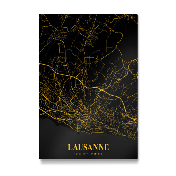 Galerie-Print "Lausanne Stadt Map" 30x20 cm artboxONE