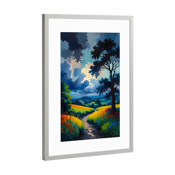 Poster mit Rahmen Silber "Ruhe vor dem Sturm" artboxONE - Natur,Reise