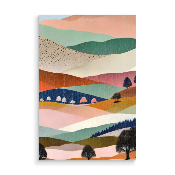 Holzbild "Strukturierte Landschaft" artboxONE - Abstrakt