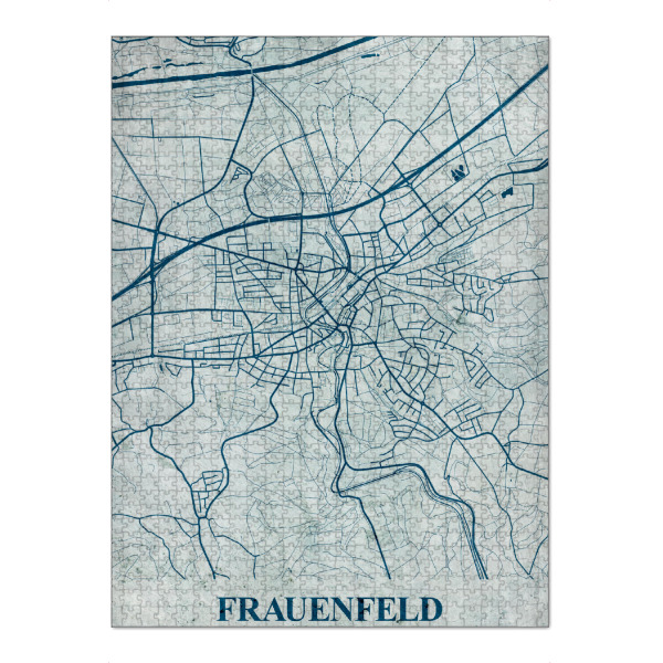 Puzzle Ravensburger "Frauenfeld Vintage" artboxONE - Städte / Weitere,Kartografie