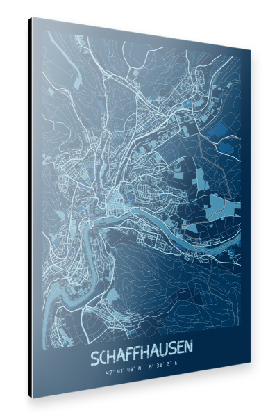 Alu-Dibond "Schaffhausen Schweiz" 75x50 cm artboxONE