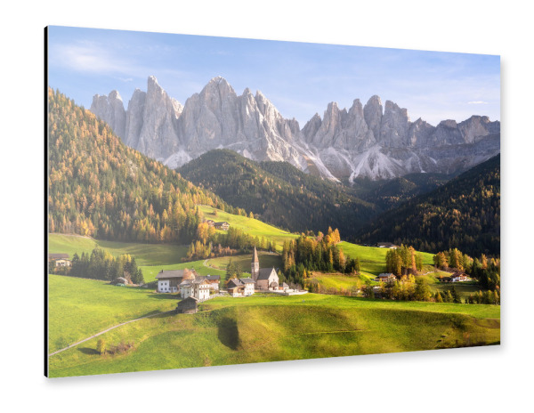 Alu-Dibond "Sommer im Villnösstal" 30x20 cm artboxONE