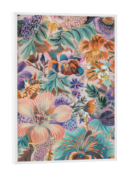 Poster mit weißem Rahmen "Blumen Muster Vintage-Chic" artboxONE - Natur,Floral,Abstrakt