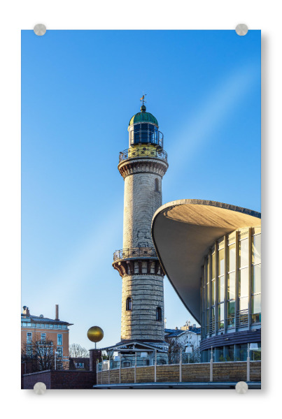 Acrylglasbild "Die Wahrzeichen von Warnemünde" artboxONE - Reise,Architektur
