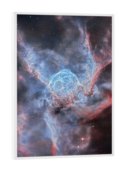 Poster mit weißem Rahmen "NGC 2359 - Thors Helm" artboxONE - Galaxy - Astronomie,Weltall,Weltraum,Sterne,Thors helm