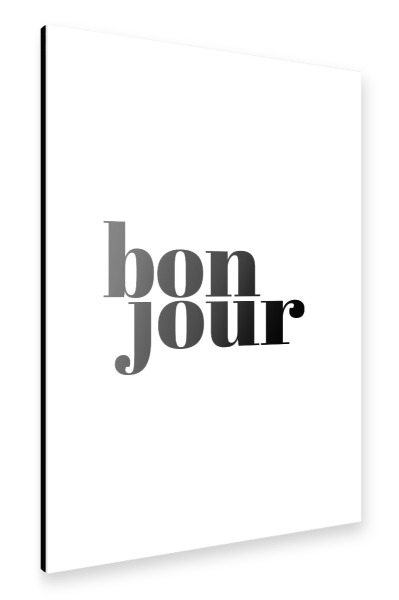 Alu-Dibond "Bon Jour Elegant" 30x20 cm artboxONE