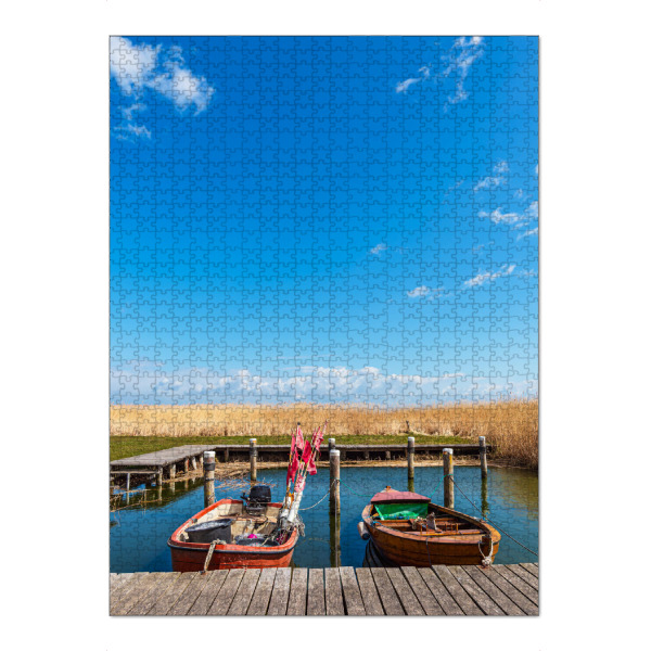Puzzle Ravensburger "Hafen und zwei Boote" artboxONE - Natur,Reise,Reise / Strand und Meer