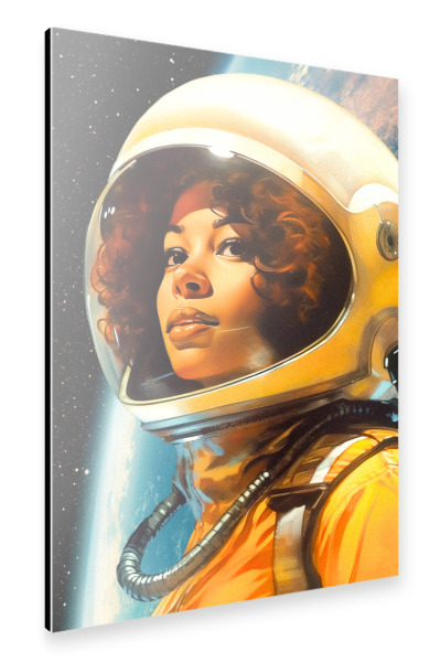 Alu-Dibond "Porträt eines Weltraumtraumers" 75x50 cm artboxONE