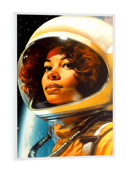 Poster mit weißem Rahmen "Porträt eines Weltraumtraumers" artboxONE - Reise,Menschen,Galaxy