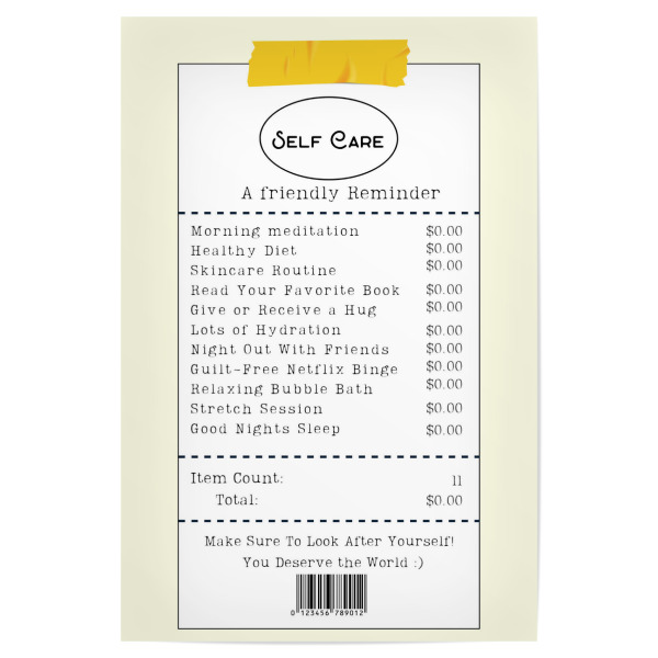 Poster "Self-care checklist" artboxONE - Sport / Motivation